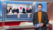 Moderator Johannes Avenarius im Studio © Screenshot 