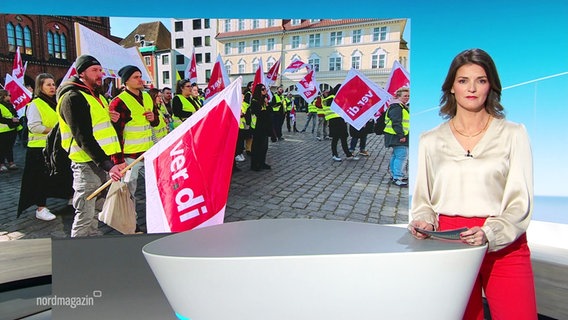 Moderatorin Frauke Rauner im Studio © Screenshot 