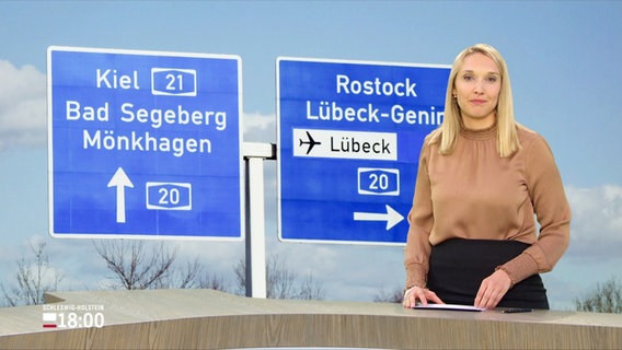 Alexandra Bauer moderiert Schleswig-Holstein 18.00. © Screenshot 