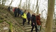 Eine Gruppe von Menschen beim wandern. © Screenshot 