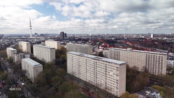 Blick auf die Grindelhochhäuser in Hamburg © Screenshot 