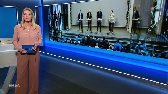 Dina Hille moderiert NDR Info. © Screenshot 