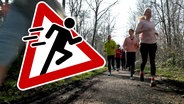 Eine Gruppe Jogger im Wald. (extra 3 Spezial: Der reale Irrsinn vom 23.04.2025 im NDR) © NDR 