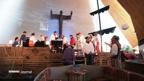 Freibeuter-Gottesdienst in der Lohbrügger Auferstehungskirche. © Screenshot 