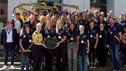 Die Schweriner Volleyballerinnen feiern die Meisterschaft. © Screenshot 