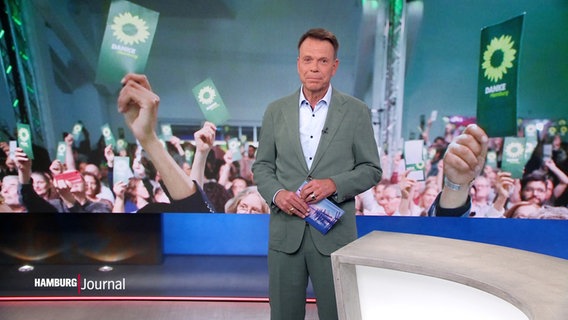 Moderator Ulf Ansorge im Studio. © Screenshot 