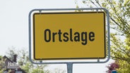 Ein Ortsschild mit Aufschrift "Ortslage". © Screenshot 
