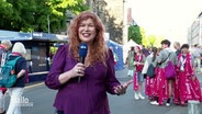 Sophie Mühlmann berichtet aus Hannover. © Screenshot 