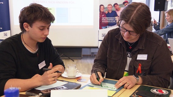 Moritz und Johannes wollen diskutieren. © Screenshot 