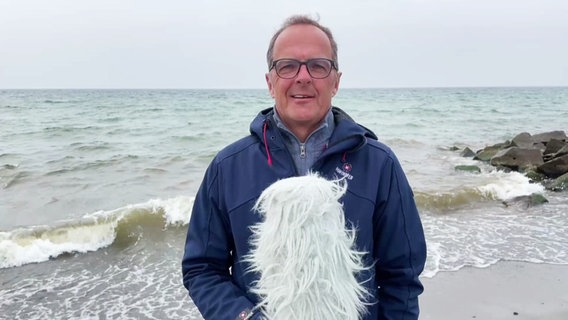 Stefan Kreibohm vom NDR Wetterstudio auf Hiddensee. © Screenshot 