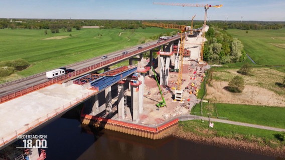 Die Baustelle Hunterbrücke. © Screenshot 