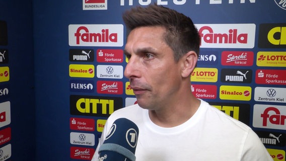 Holstein Kiel-Trainer Rapp im Interview. © Screenshot 
