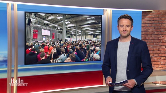 Jan Starkebaum moderiert Hallo Niedersachsen am 03.05.2025. © Screenshot 