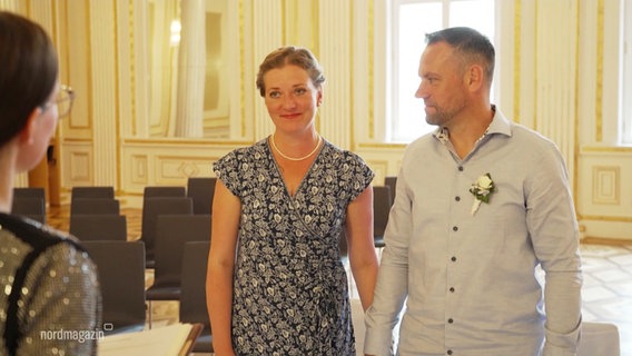 Das Hochzeitspaar Anette Kubsch und Steffen Dudda. © Screenshot 