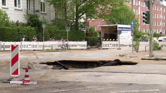 Wasserrohrbruch in Eimsbüttel. © Screenshot 