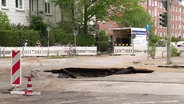 Wasserrohrbruch in Eimsbüttel. © Screenshot 