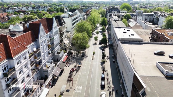 Luftbild von Hamburg-Eimsbüttel. © Screenshot 