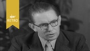 Kai-Uwe von Hassel als junger Ministerpräsident 1954 im Fernsehinterview. © Screenshot 