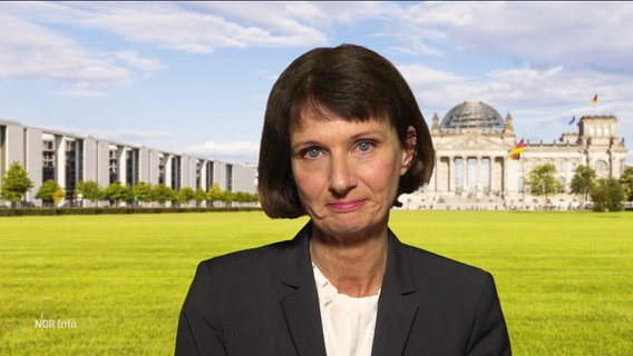 Katharina Seiler mit aktuellen Entwicklungen aus Berlin. © Screenshot 