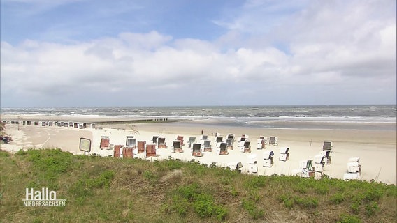 Ein Strandabschnitt auf Wangerooge. © Screenshot 