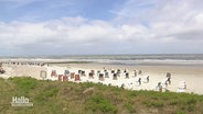 Ein Strandabschnitt auf Wangerooge. © Screenshot 