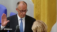Friedrich Merz bei seiner Vereidigung zum 10. Kanzler der Bundesrepublik Deutschland. © Screenshot 