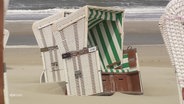 Strandkörbe am Strand von Wangerooge. © Screenshot 