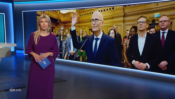Bibiana Barth moderiert NDR Info. © Screenshot 