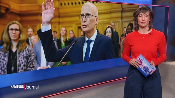 Theresa Pöhls moderiert das Hamburg Journal um 18 Uhr. © Screenshot 