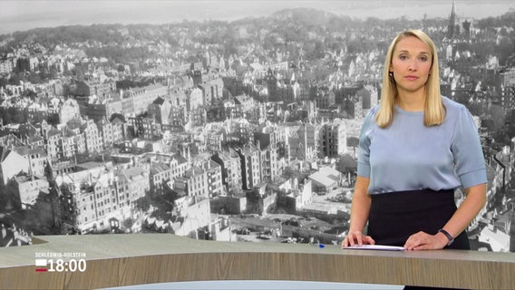 Alexandra Bauer moderiert das Schleswig-Holstein Magazin um 18 Uhr. © Screenshot 