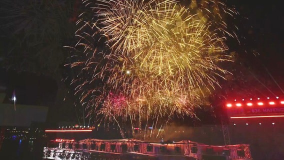 Feuerwerk hafengburtstag 2025. © Screenshot 