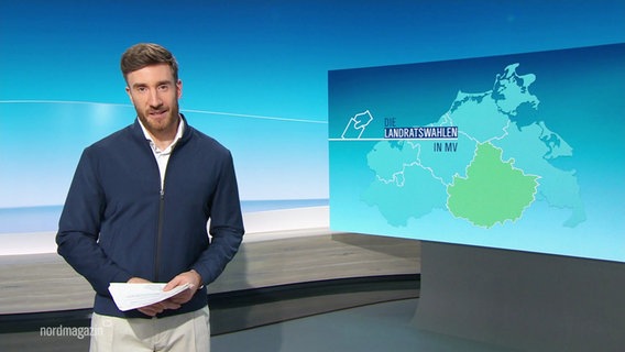 Stefan Leyh moderiert das Nordmagazin. © Screenshot 