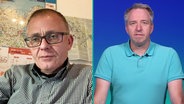 Horst Krumpen vom ADFC und Steffen Baxalary von NDR MV © Screenshot 