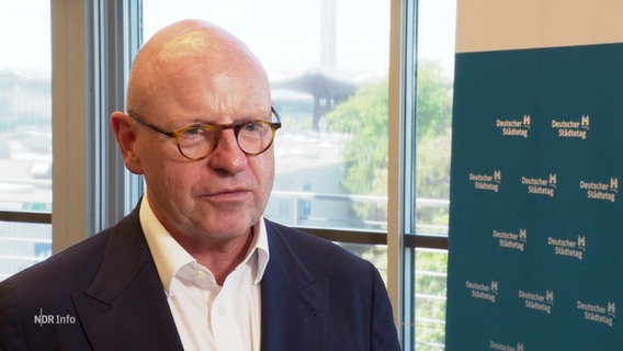 Markus Lewe, Präsident des deutschen Städtetages. © Screenshot 