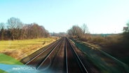 Zugfahrt nach Sylt zwischen Heide und Itzehoe.  