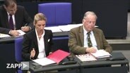Alice Weidel und Alexander Gauland während einer Bundestagssitzung.  