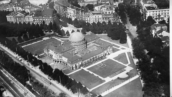 Die Hamburger Universität in einer Luftaufnahme von vor etwa 100 Jahren.  