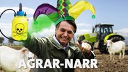 Präsident Bolsonaro in einer Fotomontage.  