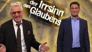 Heinz Strunk und Christian Ehring beim extra 3 Spezial: Der Irrsinn des Glaubens  