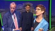 Annegret Kramp-Karrenbauer bei einer Rede.  