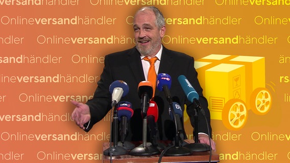 Torsten Sträter als Vize-Ersatz-Pressesprecher bei Pressekonferenz.  