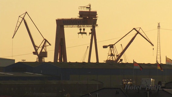 Der Bockkrahn der Nordseewerke in Emden.  