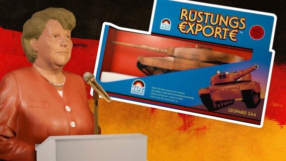 Merkel-Puppe und ein Panzer von TOYtschland  
