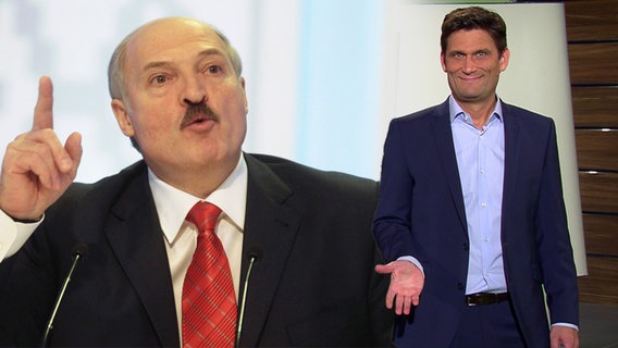 Alexander Lukaschenko und Christian Ehring.  