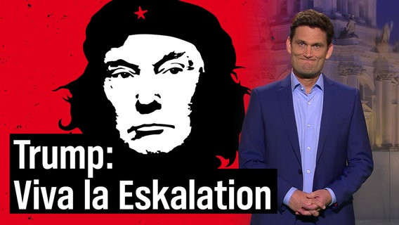 Christian Ehring und Donald Trump in Che Guevara-Anmutung  