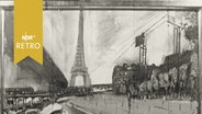 Gemälde von Eiffelturm und der Seine in Paris  