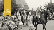 Reitolympiasieger Fritz Thiedemann zu Pferd bei Empfang in Elmshorn 1958  