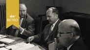 Drei niedersächsische Minsiter am Kabinettstisch 1958  