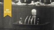 Nikita Chrustschow bei einer Rede 1960 (Vorstellung des Friedensplanes)  