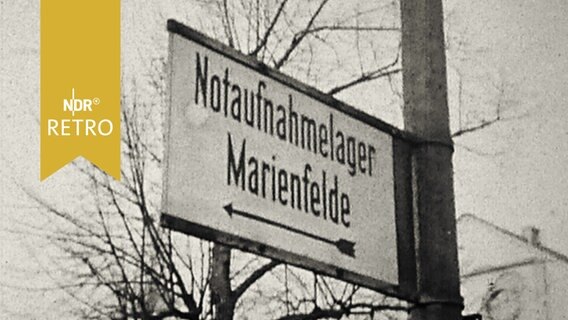 Wegweiser zum "Notaufnahmelager Marienfelde" (1960)  